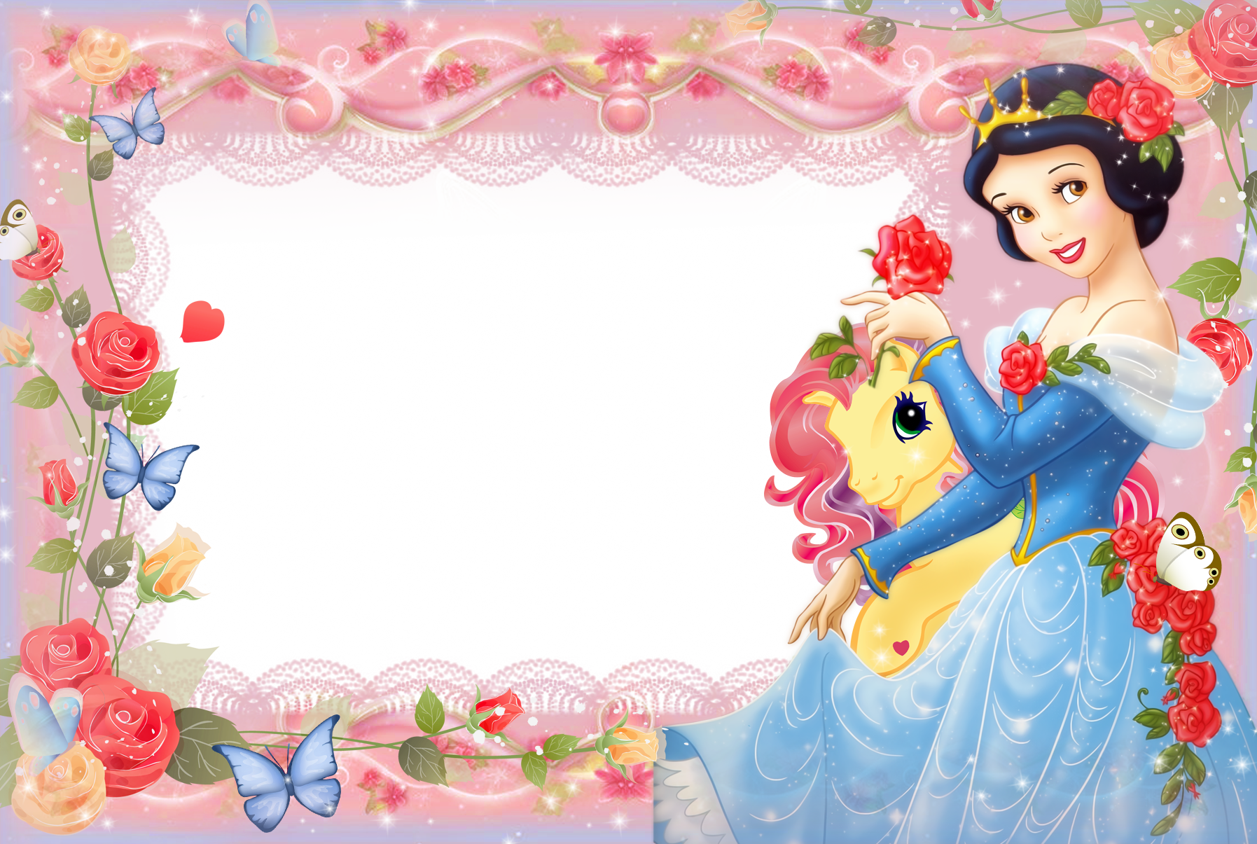 blanche neige petit poney